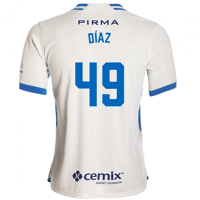Danxen Homem Camisola Josué Díaz #49 Branco Azul Vermelho Alternativa 2026/27 Camisa