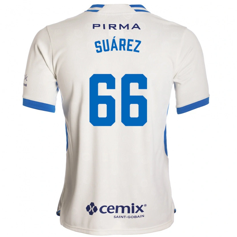 Danxen Homem Camisola Javier Suárez #66 Branco Azul Vermelho Alternativa 2026/27 Camisa