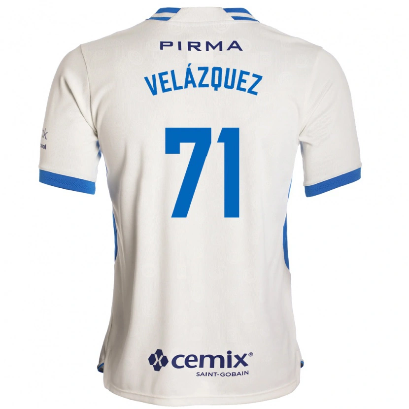 Danxen Homem Camisola Víctor Velázquez #71 Branco Azul Vermelho Alternativa 2026/27 Camisa