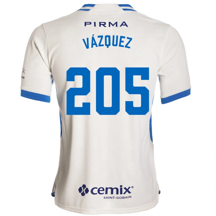 Danxen Homem Camisola Jonathan Vázquez #205 Branco Azul Vermelho Alternativa 2026/27 Camisa