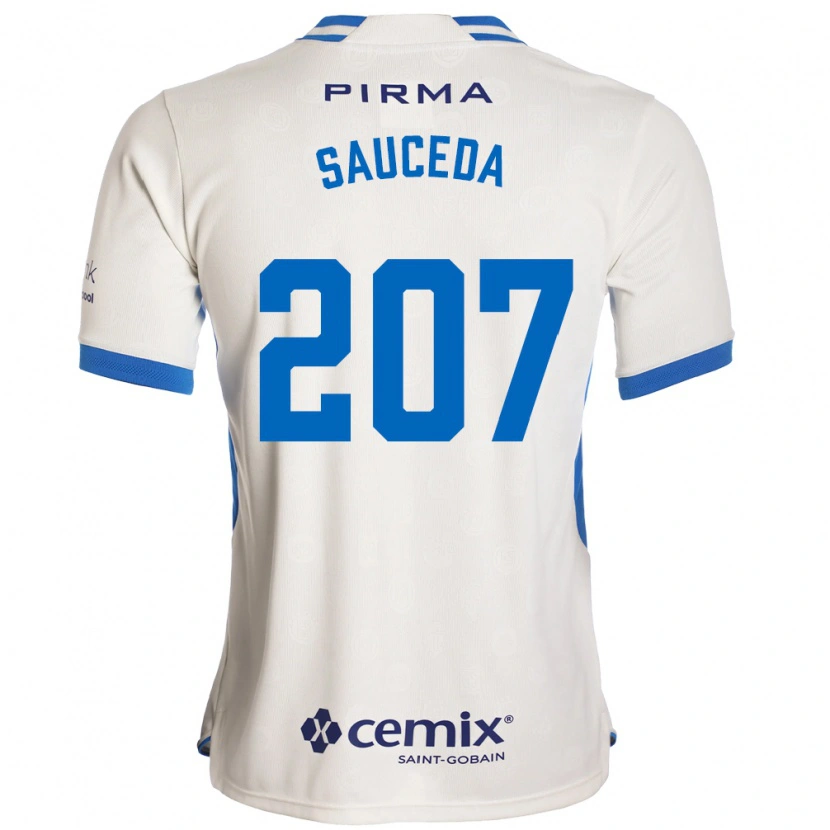 Danxen Homem Camisola Pedro Sauceda #207 Branco Azul Vermelho Alternativa 2026/27 Camisa