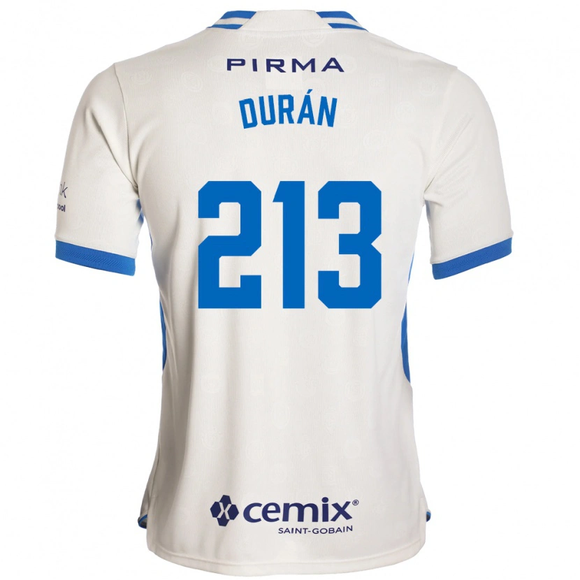 Danxen Homem Camisola Jeyson Durán #213 Branco Azul Vermelho Alternativa 2026/27 Camisa