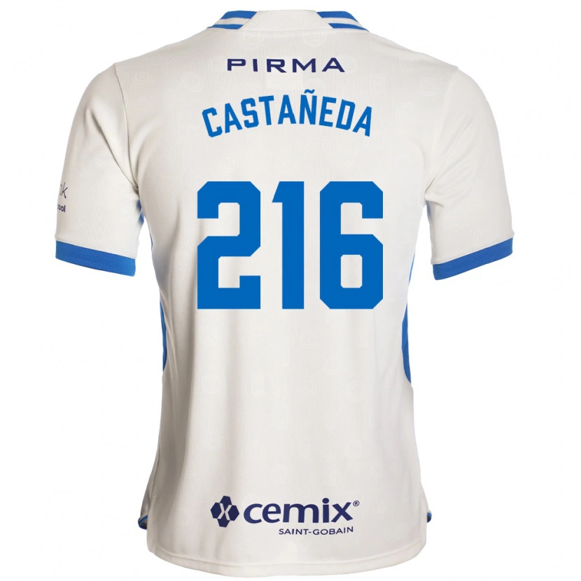 Danxen Homem Camisola Ian Castañeda #216 Branco Azul Vermelho Alternativa 2026/27 Camisa