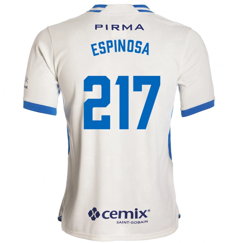 Danxen Homem Camisola Samuel Espinosa #217 Branco Azul Vermelho Alternativa 2026/27 Camisa