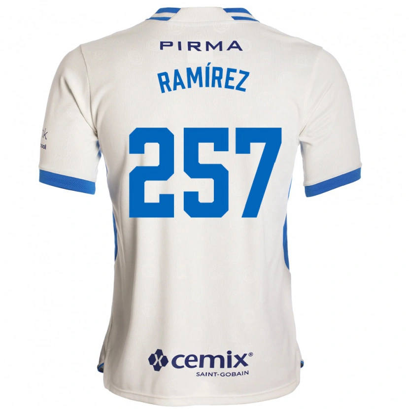Danxen Homem Camisola Jacobo Ramírez #257 Branco Azul Vermelho Alternativa 2026/27 Camisa