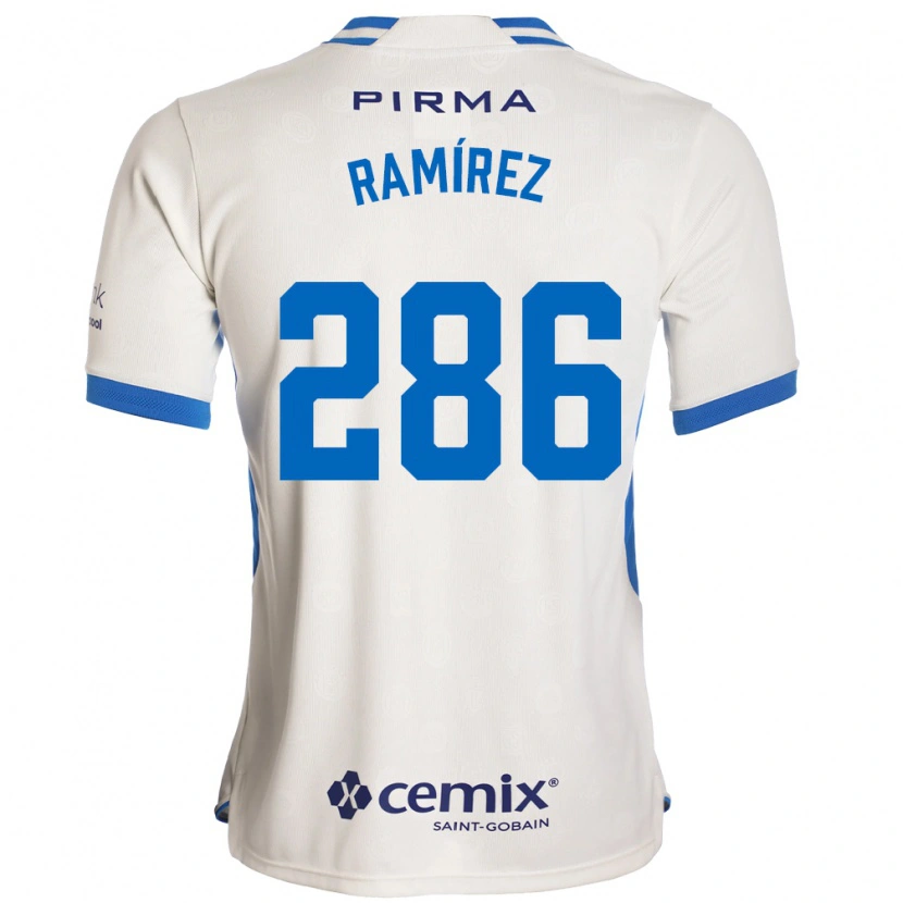 Danxen Homem Camisola Mauricio Ramírez #286 Branco Azul Vermelho Alternativa 2026/27 Camisa