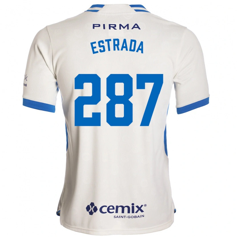 Danxen Homem Camisola Hernán Estrada #287 Branco Azul Vermelho Alternativa 2026/27 Camisa