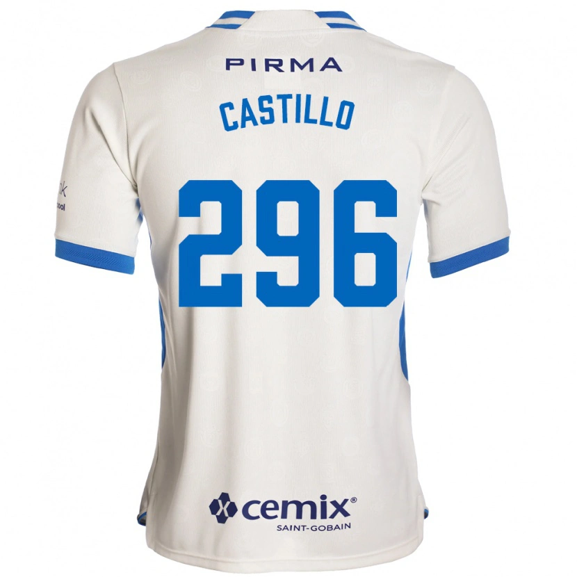 Danxen Homem Camisola Eduardo Castillo #296 Branco Azul Vermelho Alternativa 2026/27 Camisa