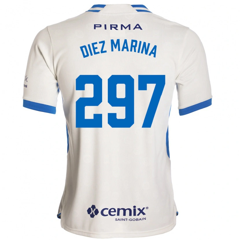 Danxen Homem Camisola Edgar Diez Marina #297 Branco Azul Vermelho Alternativa 2026/27 Camisa