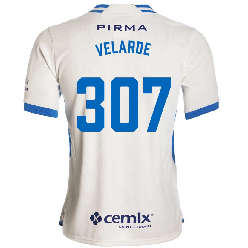 Danxen Homem Camisola Juan Velarde #307 Branco Azul Vermelho Alternativa 2026/27 Camisa