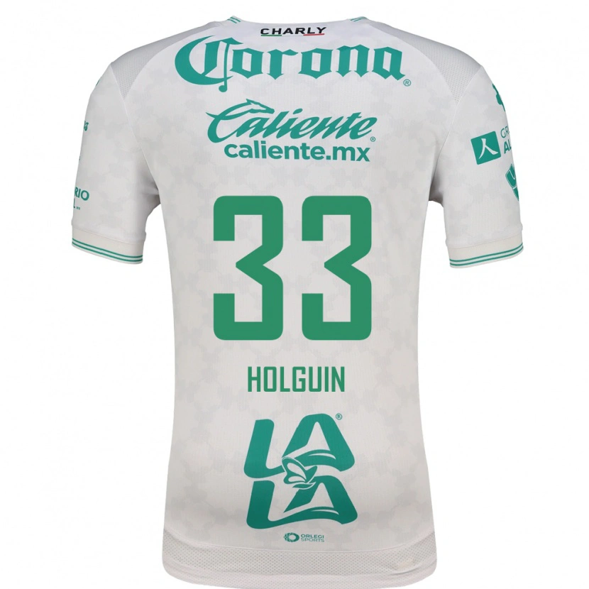 Danxen Homem Camisola Héctor Holguín #33 Verde Claro Branco Alternativa 2026/27 Camisa