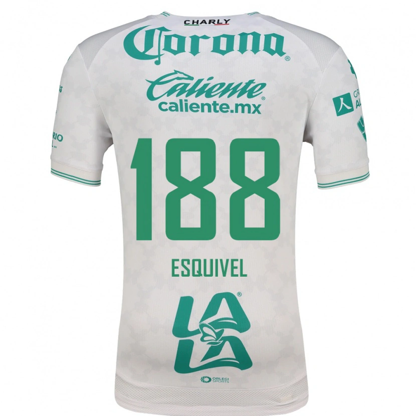 Danxen Homem Camisola Bruno Esquivel #188 Verde Claro Branco Alternativa 2026/27 Camisa
