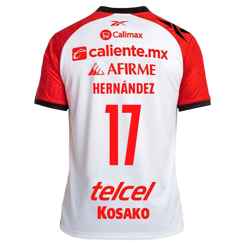 Danxen Homem Camisola Rubén Hernández #17 Vermelho Branco Preto Alternativa 2026/27 Camisa