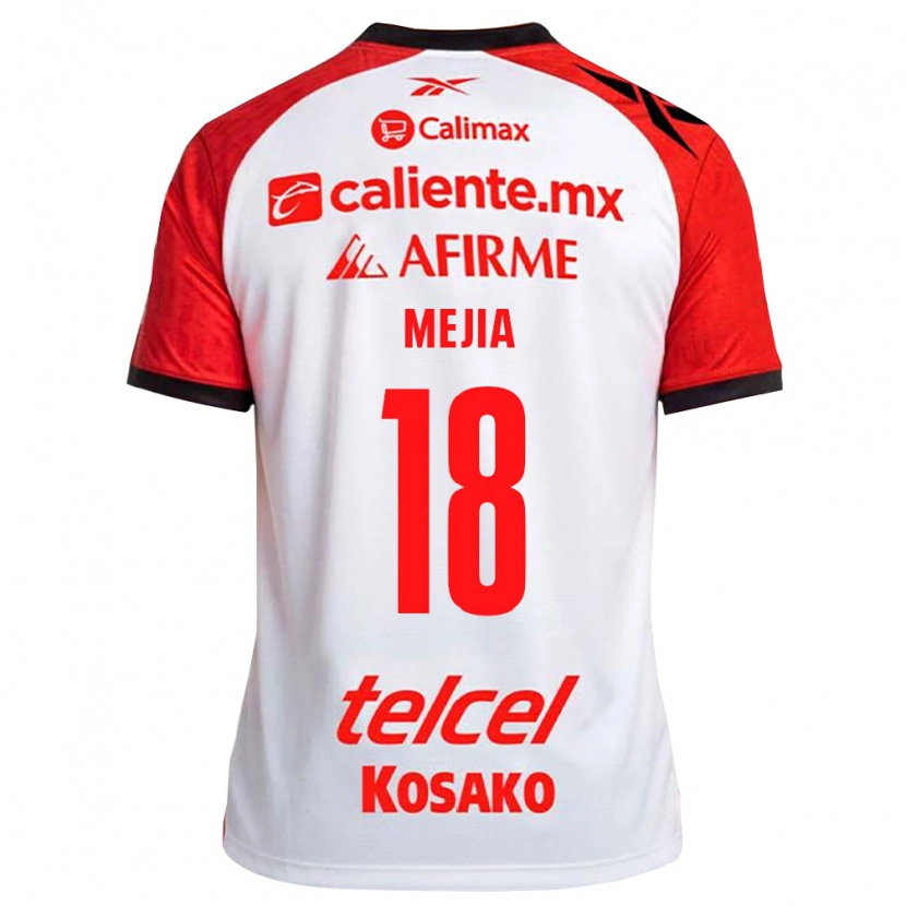 Danxen Homem Camisola Aarón Mejía #18 Vermelho Branco Preto Alternativa 2026/27 Camisa