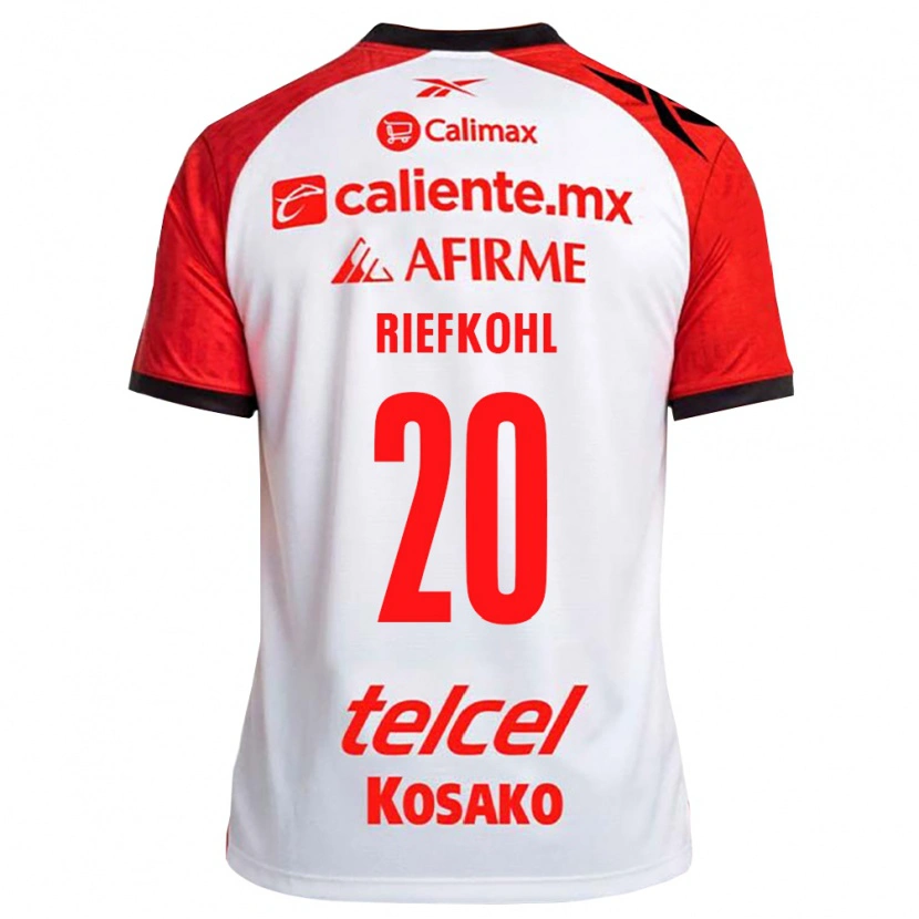 Danxen Homem Camisola Luciana Riefkohl #20 Vermelho Branco Preto Alternativa 2026/27 Camisa
