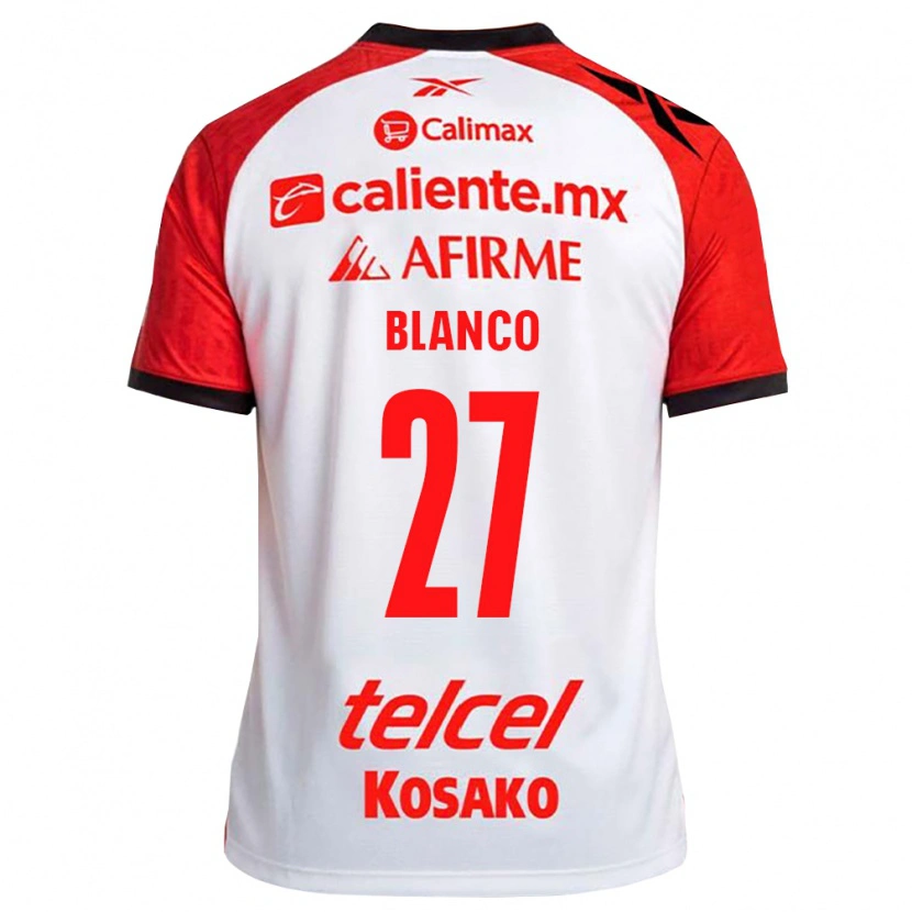 Danxen Homem Camisola Domingo Blanco #27 Vermelho Branco Preto Alternativa 2026/27 Camisa