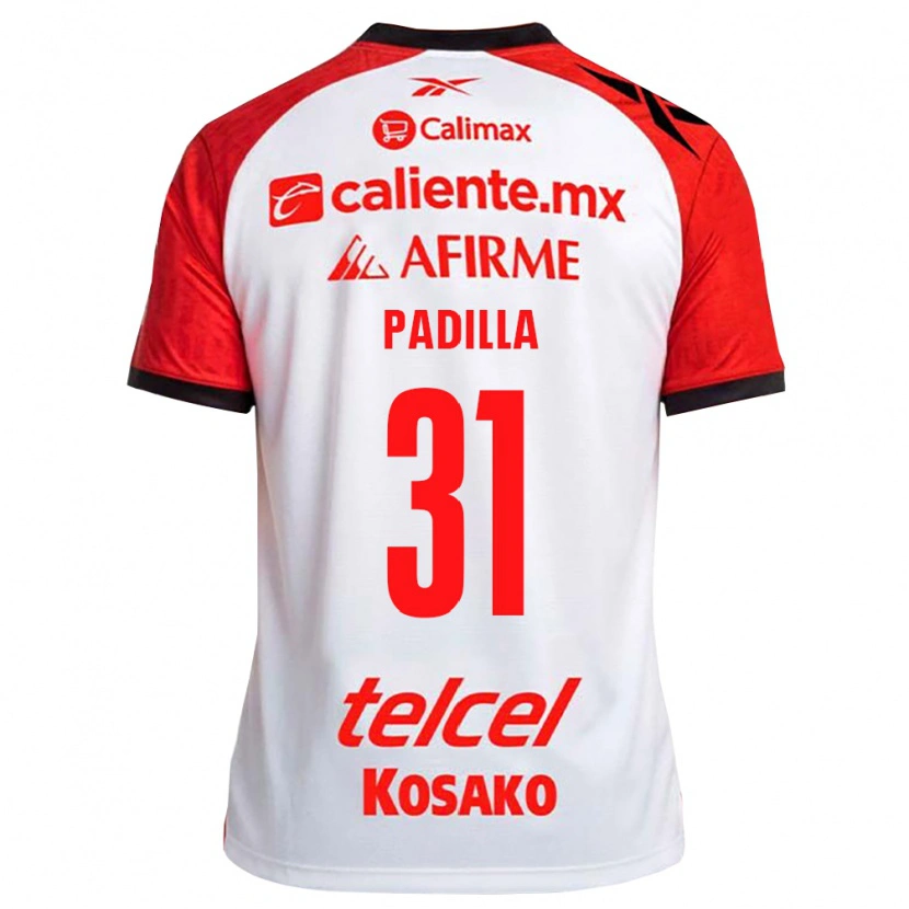 Danxen Homem Camisola Yael Padilla #31 Vermelho Branco Preto Alternativa 2026/27 Camisa