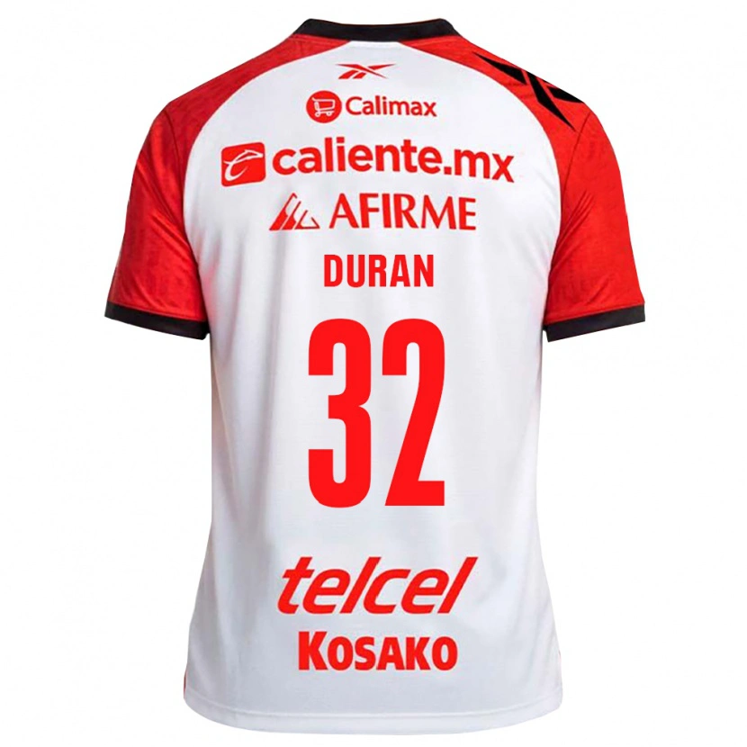 Danxen Homem Camisola Ailed Duran #32 Vermelho Branco Preto Alternativa 2026/27 Camisa