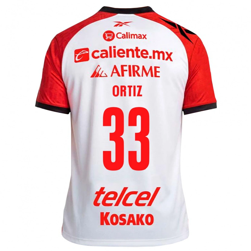 Danxen Homem Camisola Pablo Ortiz #33 Vermelho Branco Preto Alternativa 2026/27 Camisa