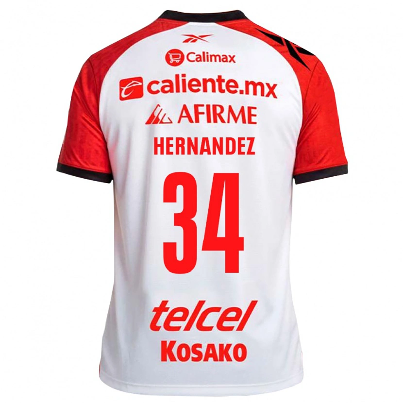 Danxen Homem Camisola Kimberly Hernandez #34 Vermelho Branco Preto Alternativa 2026/27 Camisa