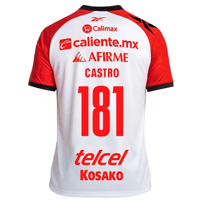 Danxen Homem Camisola José Castro #181 Vermelho Branco Preto Alternativa 2026/27 Camisa