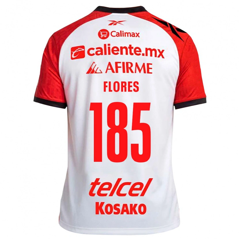 Danxen Homem Camisola Ismael Flores #185 Vermelho Branco Preto Alternativa 2026/27 Camisa