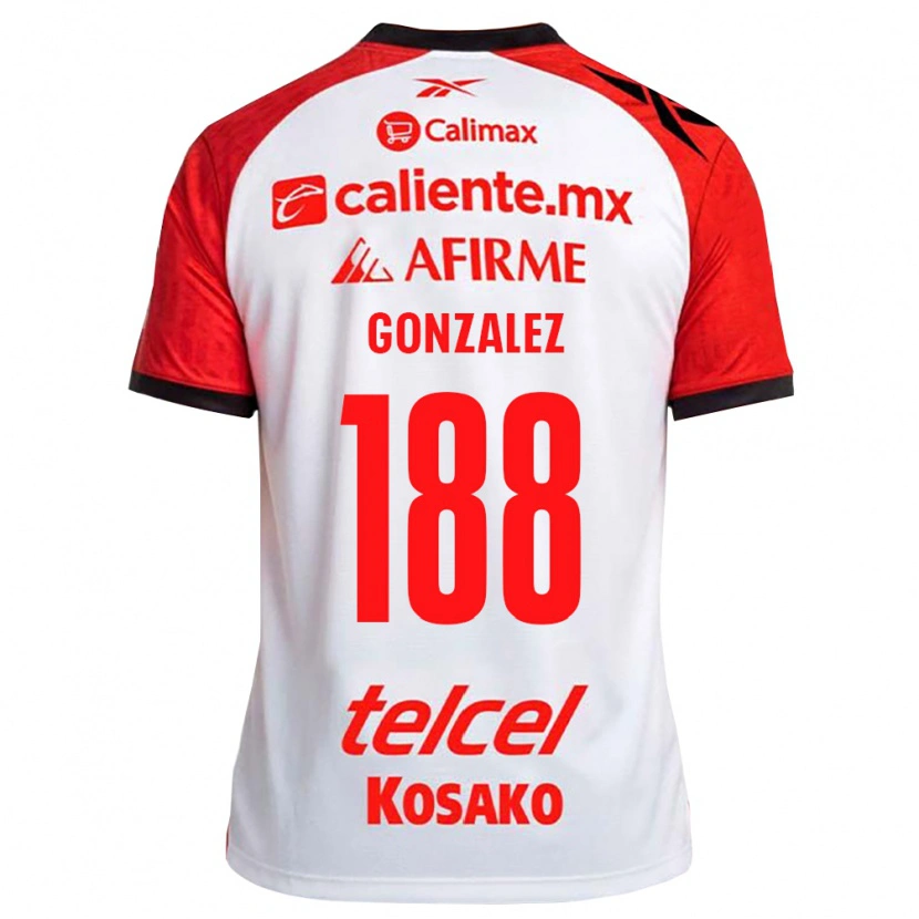 Danxen Homem Camisola Jorge González #188 Vermelho Branco Preto Alternativa 2026/27 Camisa