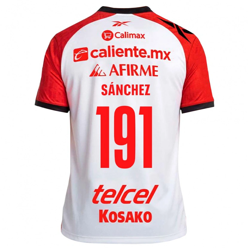 Danxen Homem Camisola Diego Sánchez #191 Vermelho Branco Preto Alternativa 2026/27 Camisa