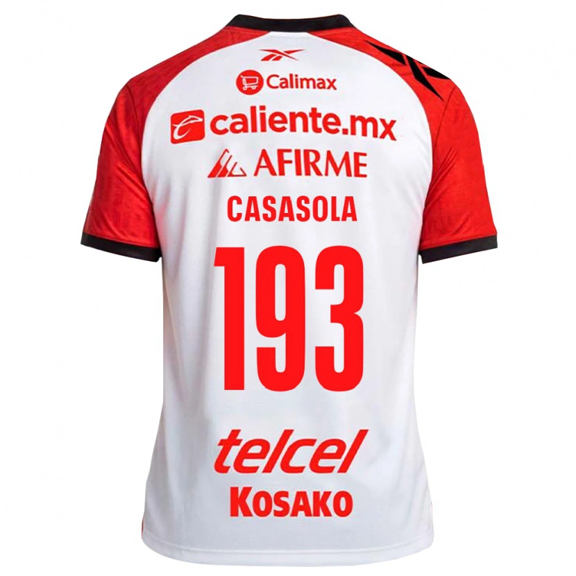 Danxen Homem Camisola Axel Casasola #193 Vermelho Branco Preto Alternativa 2026/27 Camisa