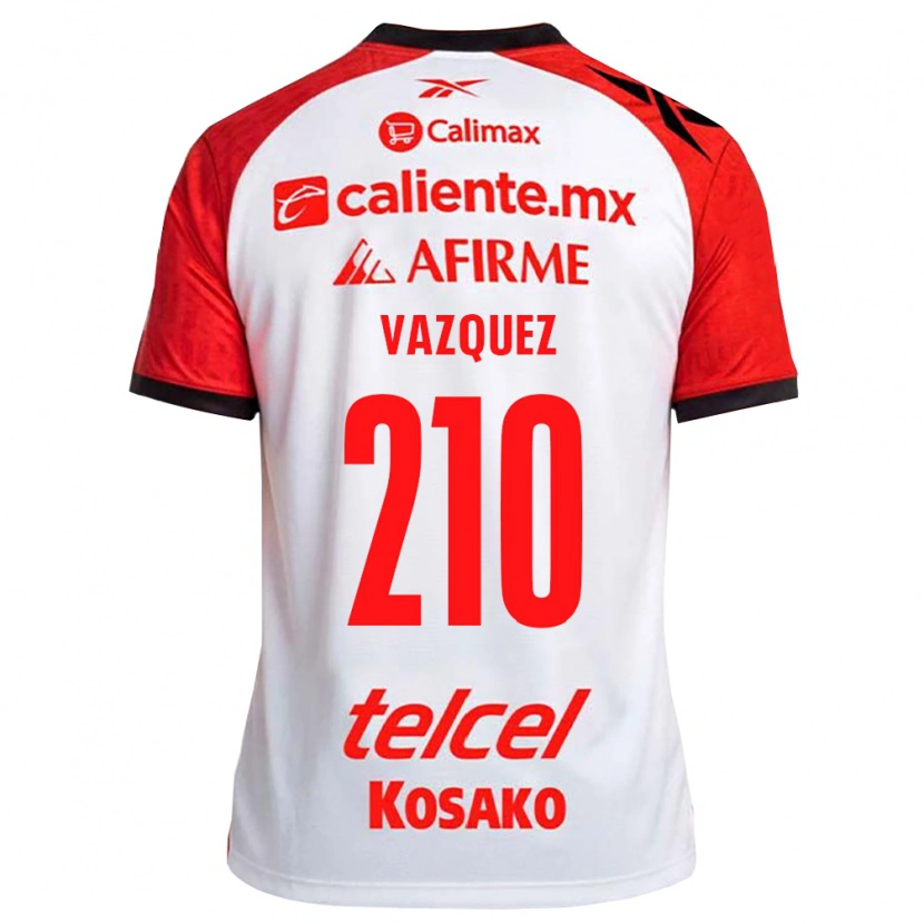 Danxen Homem Camisola Daniel Vázquez #210 Vermelho Branco Preto Alternativa 2026/27 Camisa