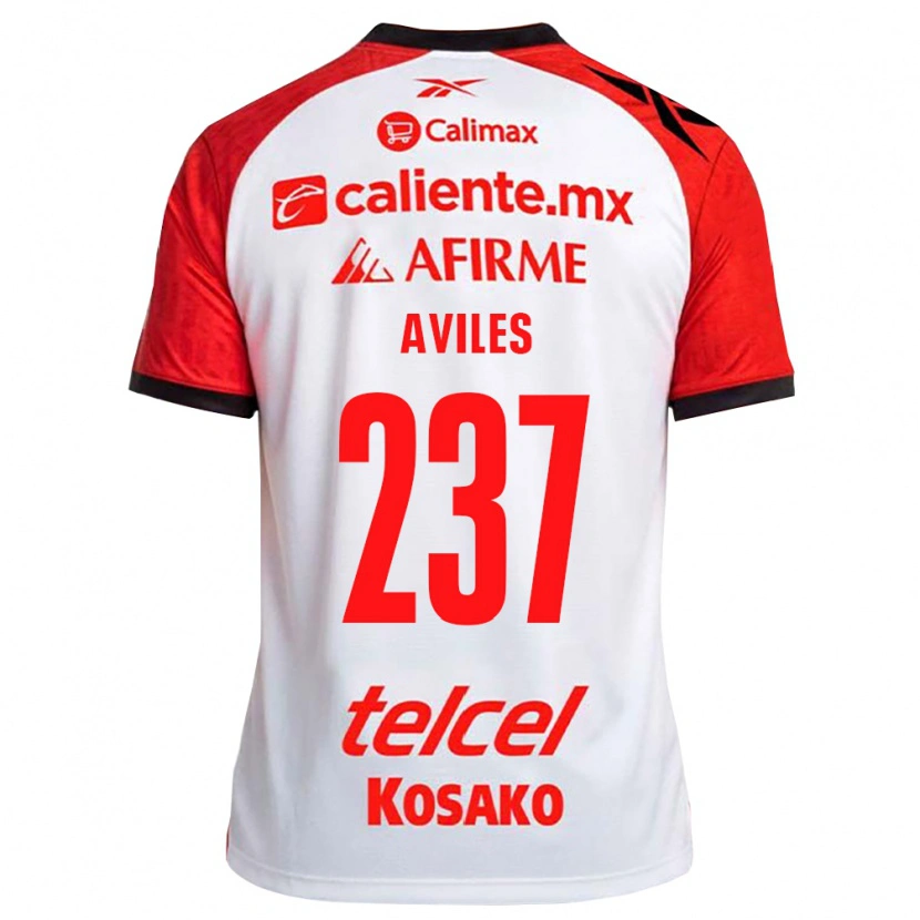 Danxen Homem Camisola Emiliano Áviles #237 Vermelho Branco Preto Alternativa 2026/27 Camisa