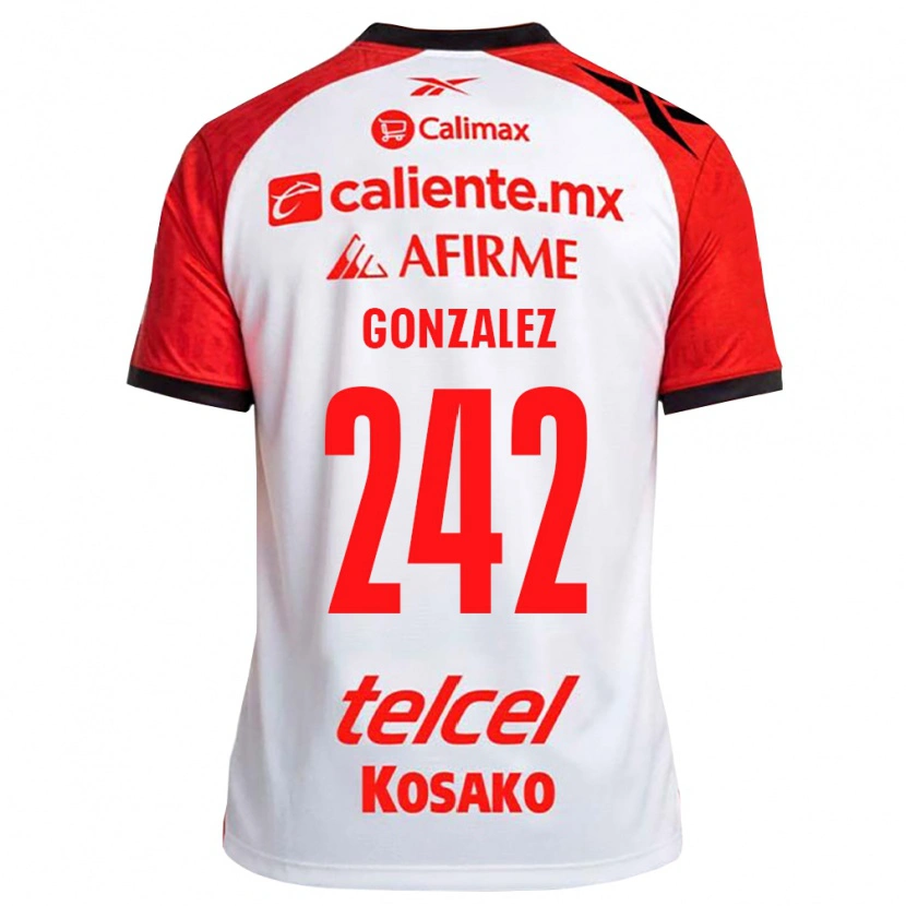 Danxen Homem Camisola Osmar González #242 Vermelho Branco Preto Alternativa 2026/27 Camisa