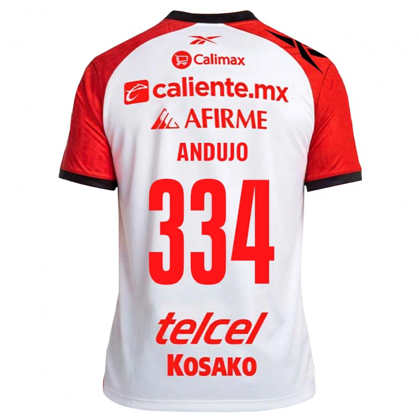 Danxen Homem Camisola Favio Andujo #334 Vermelho Branco Preto Alternativa 2026/27 Camisa