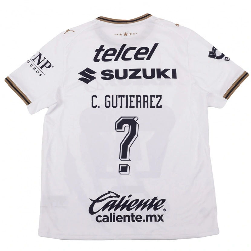 Danxen Homem Camisola Carlos Gutierrez #0 Branco Preto Marrom Alternativa 2026/27 Camisa