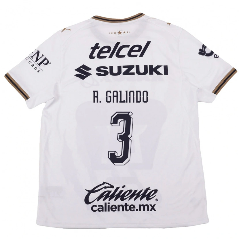 Danxen Homem Camisola José Galindo #3 Branco Preto Marrom Alternativa 2026/27 Camisa