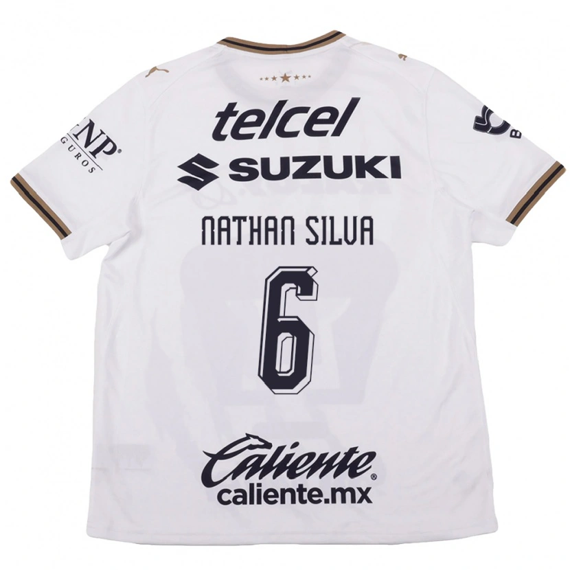 Danxen Homem Camisola Nathan Silva #6 Branco Preto Marrom Alternativa 2026/27 Camisa