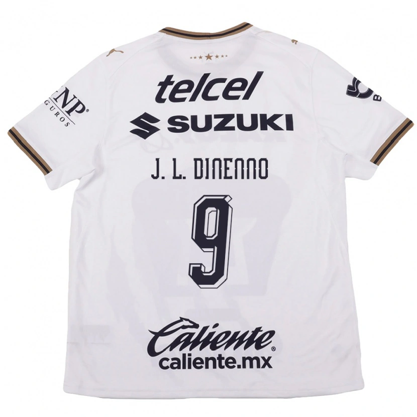 Danxen Homem Camisola Juan Dinenno #9 Branco Preto Marrom Alternativa 2026/27 Camisa