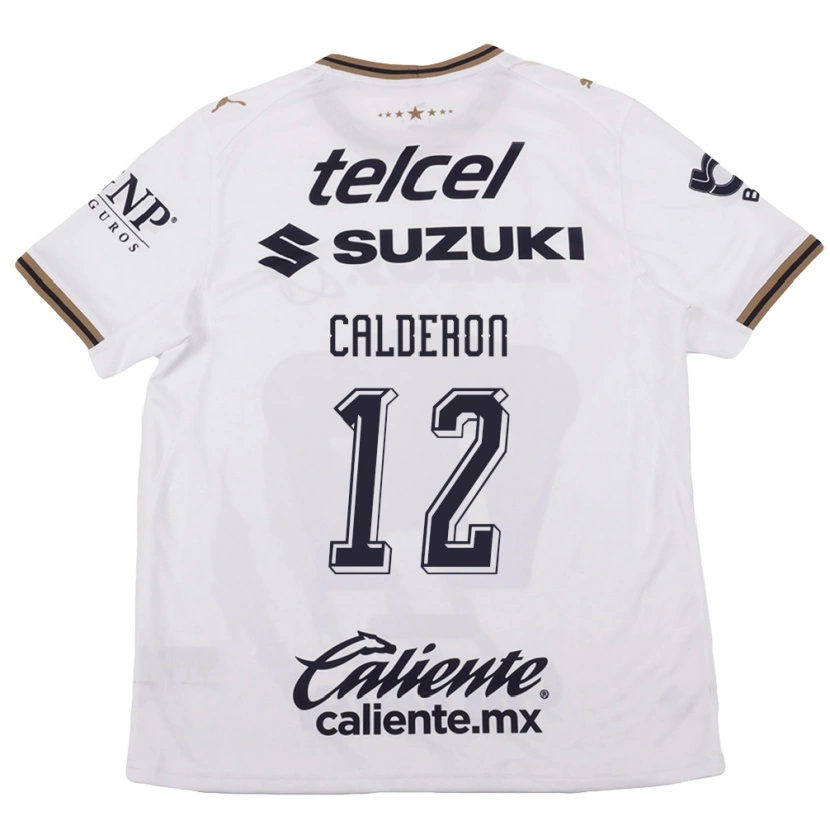 Danxen Homem Camisola Cristian Calderón #12 Branco Preto Marrom Alternativa 2026/27 Camisa