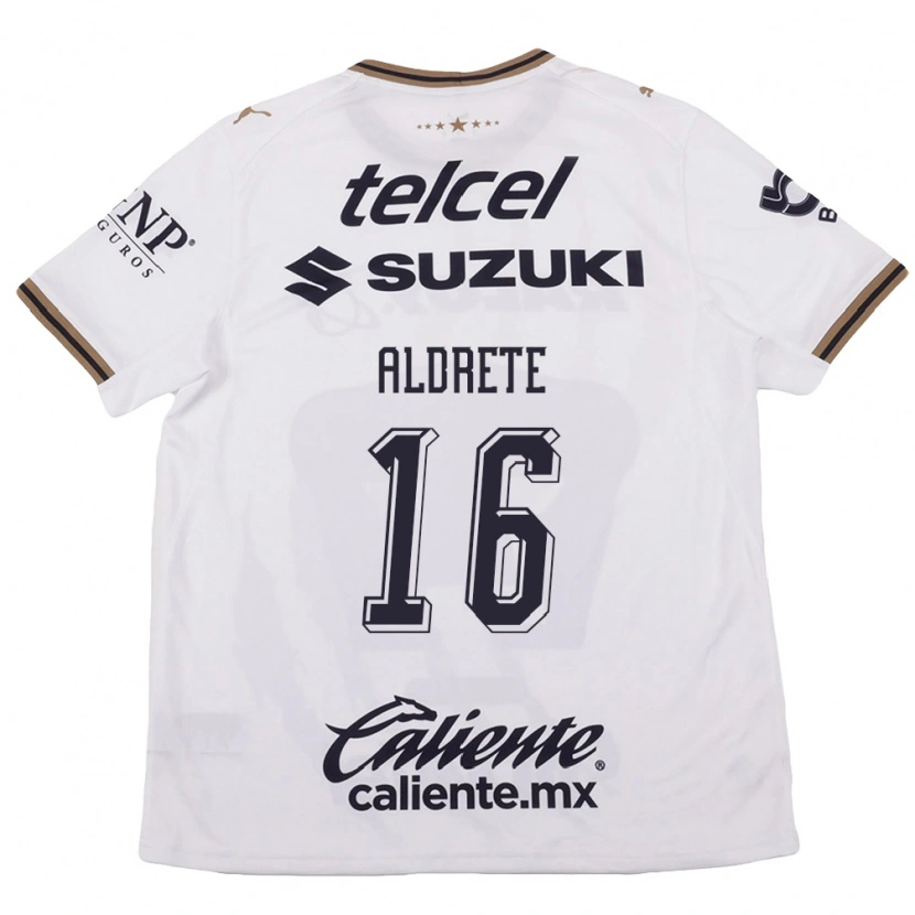 Danxen Homem Camisola Adrian Aldrete #16 Branco Preto Marrom Alternativa 2026/27 Camisa