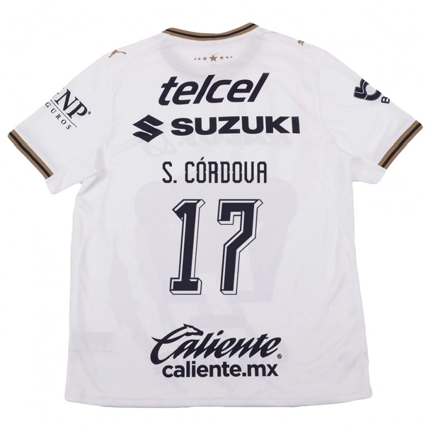 Danxen Homem Camisola Sebastián Córdova #17 Branco Preto Marrom Alternativa 2026/27 Camisa