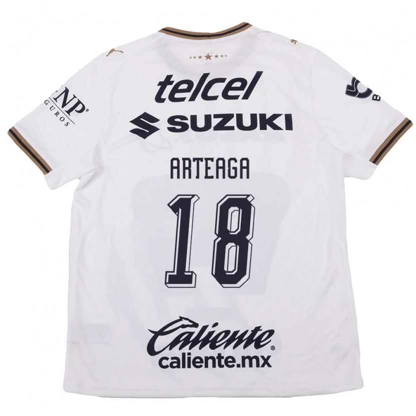 Danxen Homem Camisola Víctor Arteaga #18 Branco Preto Marrom Alternativa 2026/27 Camisa