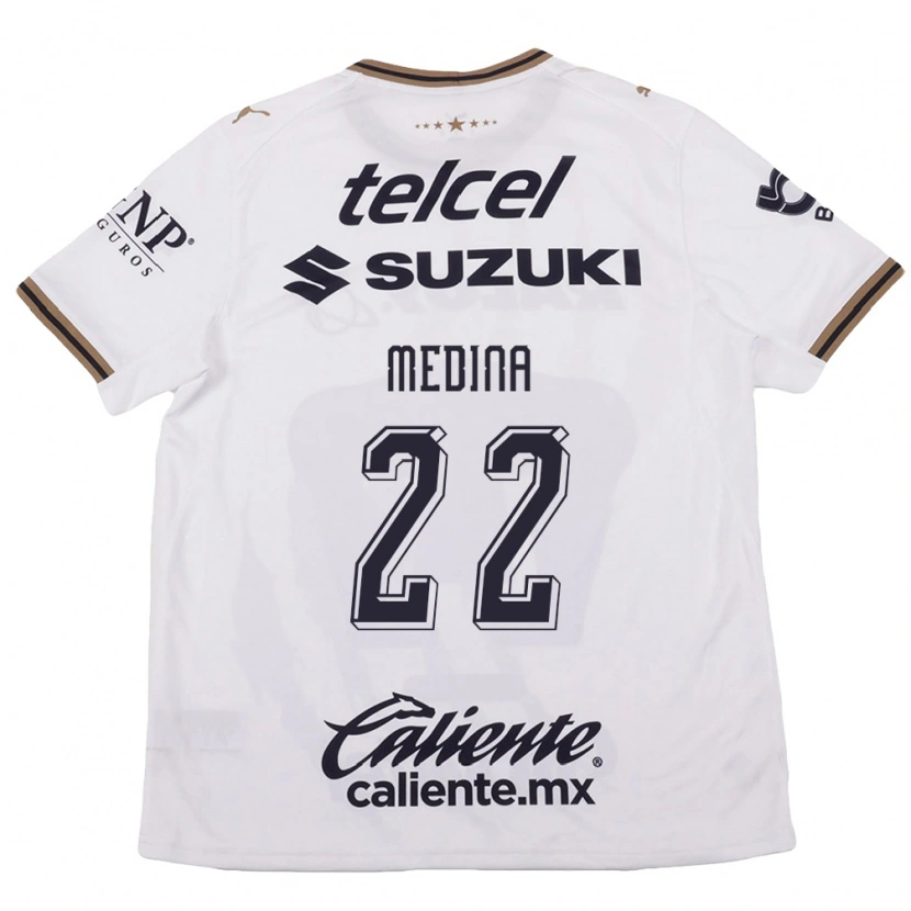 Danxen Homem Camisola Alan Medina #22 Branco Preto Marrom Alternativa 2026/27 Camisa