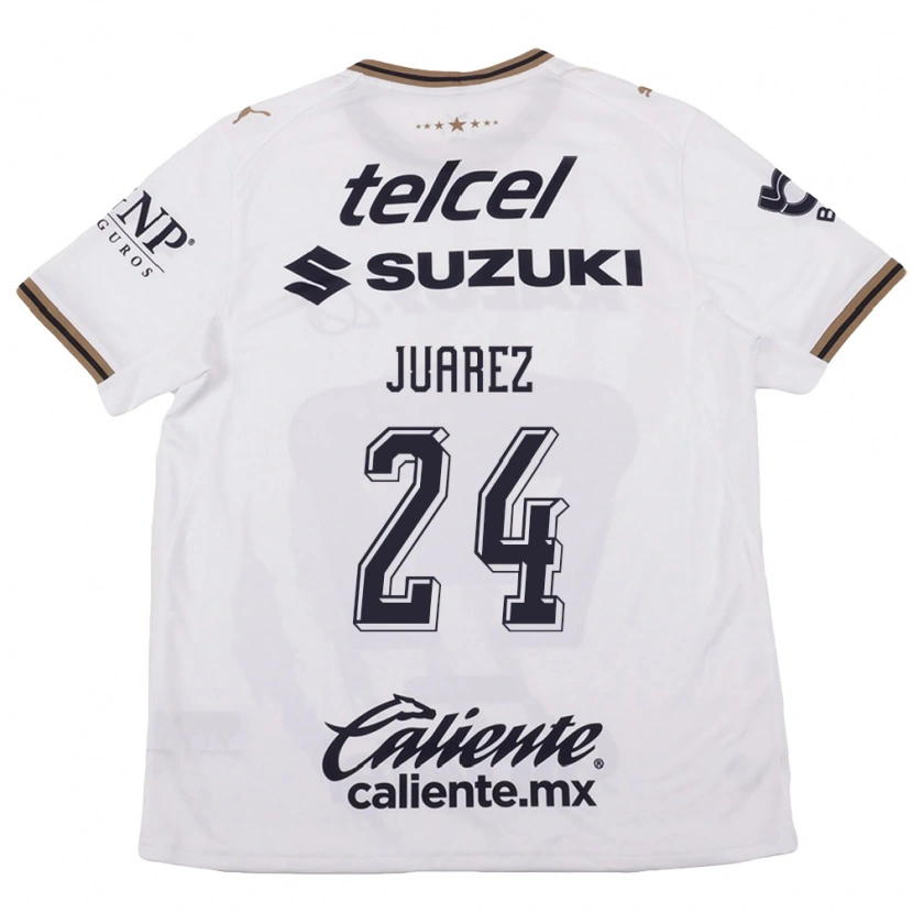 Danxen Homem Camisola Gabriela Juarez #24 Branco Preto Marrom Alternativa 2026/27 Camisa