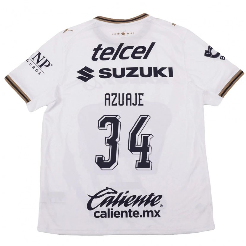 Danxen Homem Camisola Ángel Azuaje #34 Branco Preto Marrom Alternativa 2026/27 Camisa
