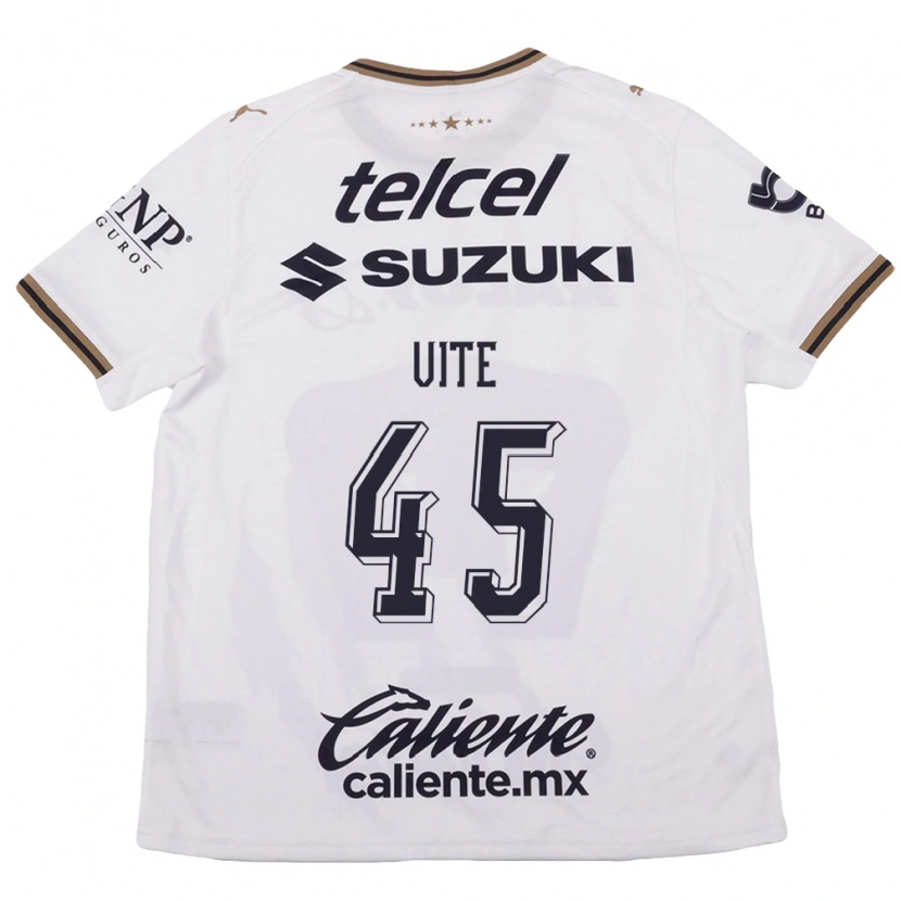 Danxen Homem Camisola Pedro Vite #45 Branco Preto Marrom Alternativa 2026/27 Camisa