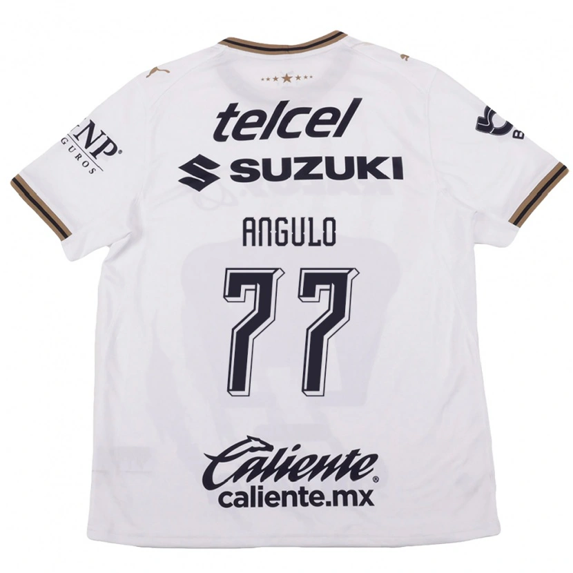 Danxen Homem Camisola Álvaro Angulo #77 Branco Preto Marrom Alternativa 2026/27 Camisa
