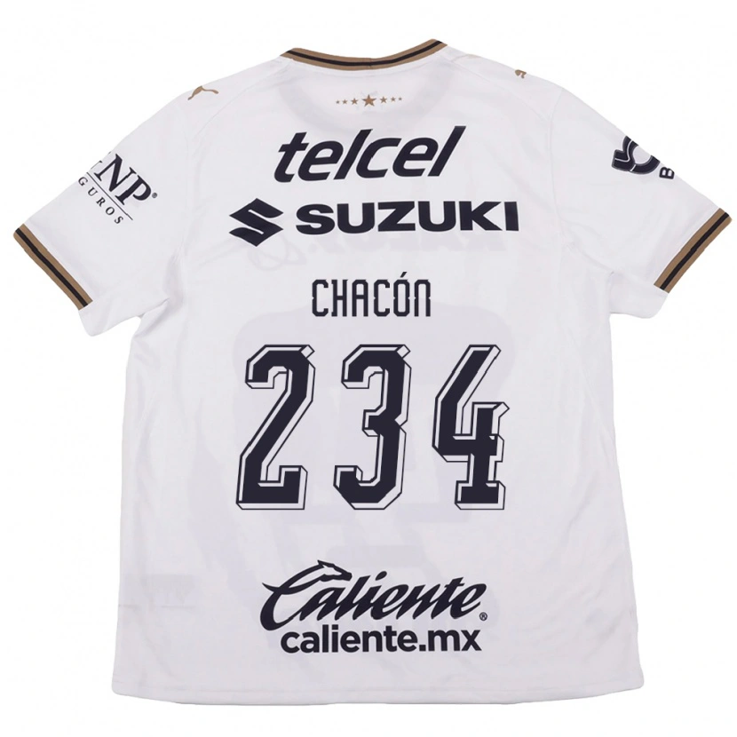 Danxen Homem Camisola Nicolás Chacón #234 Branco Preto Marrom Alternativa 2026/27 Camisa