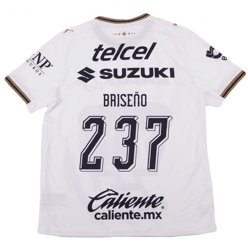 Danxen Homem Camisola Juan Briseño #237 Branco Preto Marrom Alternativa 2026/27 Camisa
