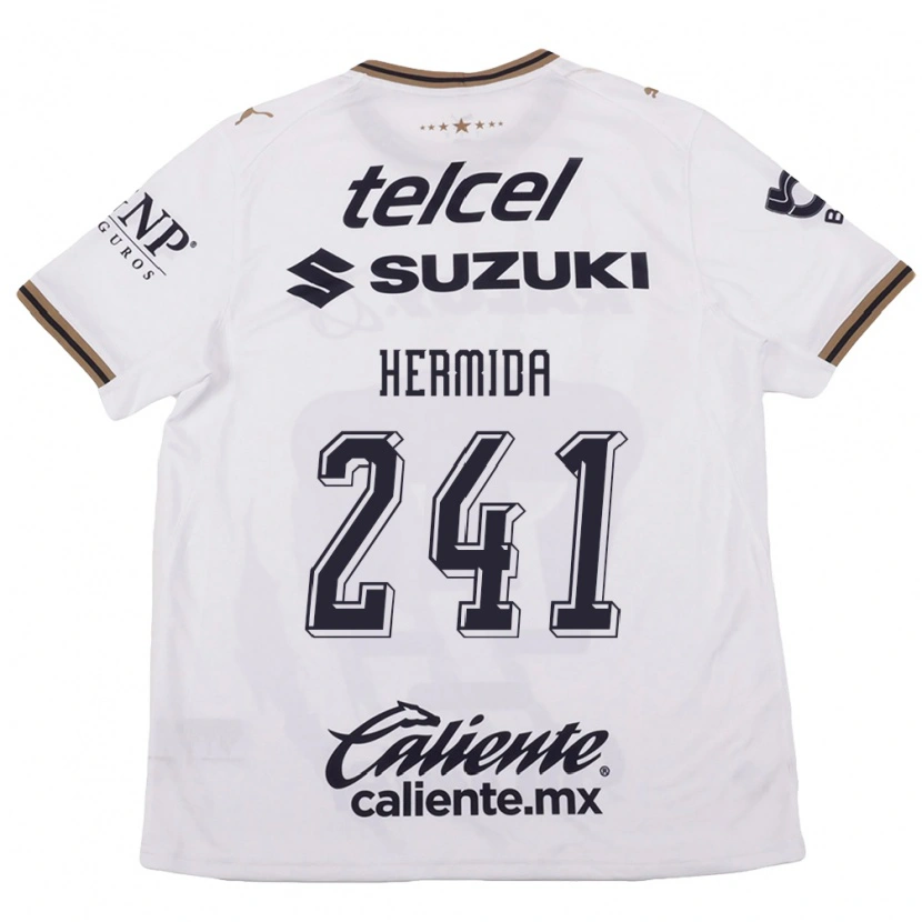 Danxen Homem Camisola Emiliano Hermida #241 Branco Preto Marrom Alternativa 2026/27 Camisa