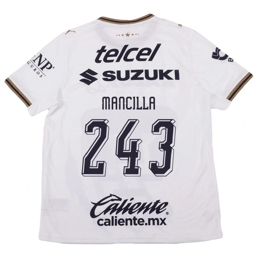 Danxen Homem Camisola José Mancilla #243 Branco Preto Marrom Alternativa 2026/27 Camisa